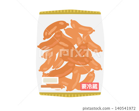 袋裝維也納香腸(插圖) 袋裝維也納香腸(插圖) 140541972