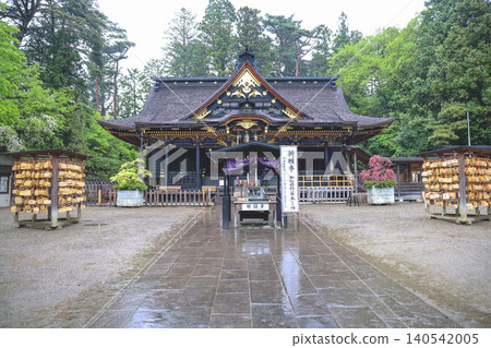 April 29 2026 Osaki Hachiman Shrine ornate main hall facade April 29 2026 Osaki Hachiman Shrine ornate main hall facade 140542005