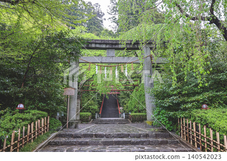 April 29 2026 Osaki Hachiman Shrine entrance pathway after rain April 29 2026 Osaki Hachiman Shrine entrance pathway after rain 140542023