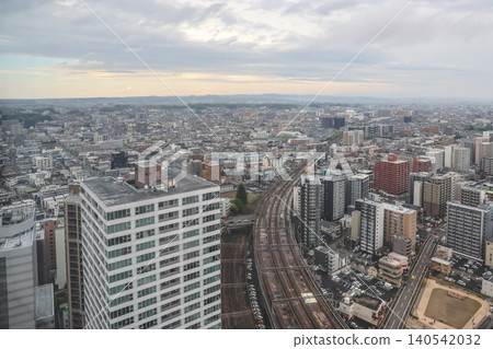 April 29 2026 Sendai skyline with railway tracks and buildings April 29 2026 Sendai skyline with railway tracks and buildings 140542032
