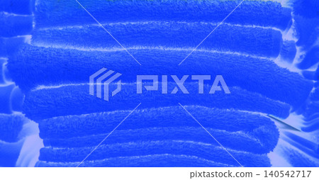 Blue clean cloth towels soft hygiene home object bathroom background Blue clean cloth towels soft hygiene home object bathroom background 140542717