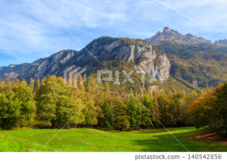 Scenic autumn view of picturesque Swiss Alps in Switzerland Scenic autumn view of picturesque Swiss Alps in Switzerland 140542856