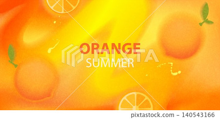 Summer horizontal abstract background with oranges, gradients, and blurred textures. 140543166