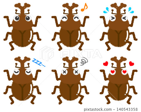 Beetle illustration set 3 Beetle illustration set 3 140543358