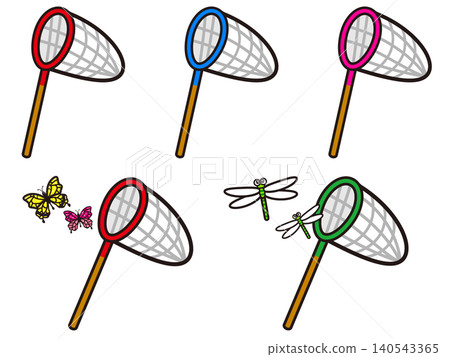 Insect net illustration set Insect net illustration set 140543365