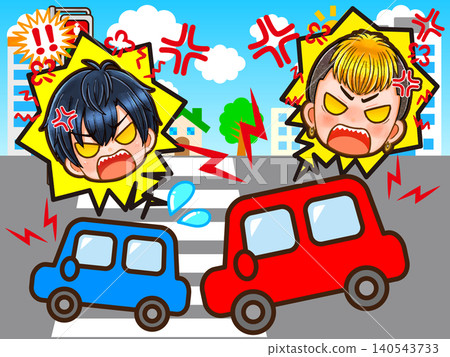 插畫素材 5:一輛汽車在道路上進行激進駕駛。 插畫素材 5:一輛汽車在道路上進行激進駕駛。 140543733