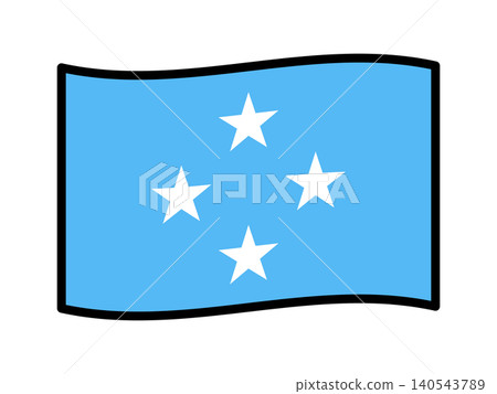 Illustration material 3 of the flag of the Federated States of Micronesia Illustration material 3 of the flag of the Federated States of Micronesia 140543789