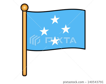 Illustration material 5 of the flag of the Federated States of Micronesia Illustration material 5 of the flag of the Federated States of Micronesia 140543791