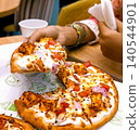 Delicious Freshly Baked Paneer Pizza with Vegetable Toppings 140544901