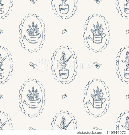 Spring flowers seamless pattern vector doodle background Spring flowers seamless pattern vector doodle background 140544972