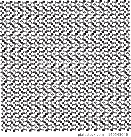 Black and grey abstract geometric seamless pattern with repeating ethnic shapes for luxury textile background 140545046