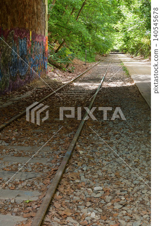 Remains of a disused railway line in Petite Ceinture, 17th arrondissement of Paris (June 12, 2026) Remains of a disused railway line in Petite Ceinture, 17th arrondissement of Paris (June 12, 2026) 140545678