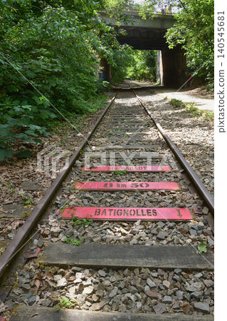 Remains of a disused railway line in Petite Ceinture, 17th arrondissement of Paris (June 12, 2026) Remains of a disused railway line in Petite Ceinture, 17th arrondissement of Paris (June 12, 2026) 140545681