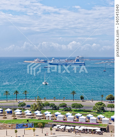 Top view of the harbor of Palma de Mallorca Top view of the harbor of Palma de Mallorca 140545840
