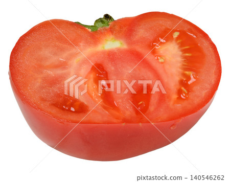 Half of a red ripe tomato on an isolated background Half of a red ripe tomato on an isolated background 140546262
