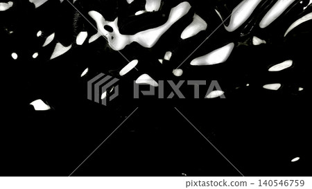 abstract monochrome background featuring organic white liquid ripples and fluid light reflections on a dark glossy surface abstract monochrome background featuring organic white liquid ripples and fluid light reflections on a dark glossy surface 140546759