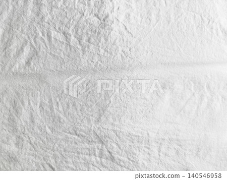 textured white crumpled linen fabric background with rustic organic flax fiber weaving for sustainable lifestyle design textured white crumpled linen fabric background with rustic organic flax fiber weaving for sustainable lifestyle design 140546958
