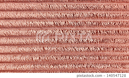 terracotta ribbed cotton bath towel textile texture close up overhead view with wellness feel terracotta ribbed cotton bath towel textile texture close up overhead view with wellness feel 140547128