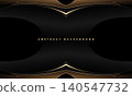 Elegant black and gold abstract luxury background with golden lines and shapes. 140547732