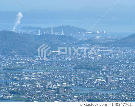 View of Sakaide City, Kagawa Prefecture, from Mount Oasa 140547761