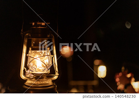 The light of lanterns illuminates the night at the campsite. The light of lanterns illuminates the night at the campsite. 140548230