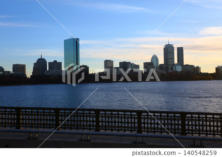 Cityscape of Boston with Modern and Historic Buildings 140548259