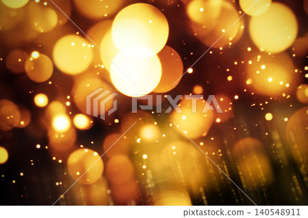 Abstract golden bokeh background with soft glowing circles and sparkling particles creating a festive atmosphere suitable for celebrations and holiday themes Abstract golden bokeh background with soft glowing circles and sparkling particles creating a festive atmosphere suitable for celebrations and holiday themes 140548911