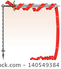 Medieval sword with chains in color 140549384