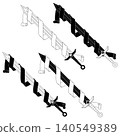 Outline of decorated medieval sword 140549389