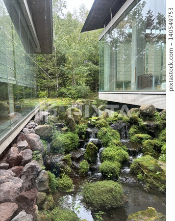 Japanese garden surrounded by fresh greenery Japanese garden surrounded by fresh greenery 140549753