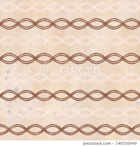 Seamless watercolor pattern braided ornament lines on textured parchment background, warm earthy tones. Hand painted geometric stripe design, rustic bakery style for packaging, textile and branding Seamless watercolor pattern braided ornament lines on textured parchment background, warm earthy tones. Hand painted geometric stripe design, rustic bakery style for packaging, textile and branding 140550049