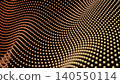 Abstract Wavy Background with Golden Particle Dots and 3D Flowing Mesh 140550114