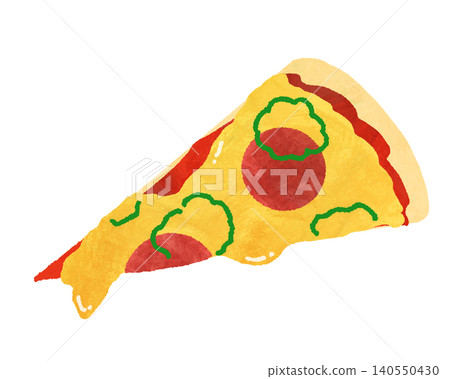 Hand-drawn sliced pizza Hand-drawn sliced pizza 140550430