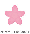 A pink cherry blossom motif painted in an oil painting style. 140550834