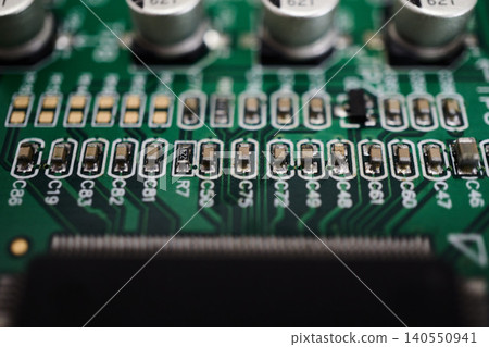 Multilayer ceramic capacitors placed around semiconductor ICs 140550941