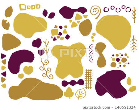 Autumn Modern Flat Design Set: Nuanced Abstract Illustration Background Material Autumn Modern Flat Design Set: Nuanced Abstract Illustration Background Material 140551324