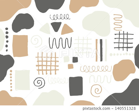 Autumn Modern Flat Design Set: Nuanced Abstract Illustration Background Material 140551328