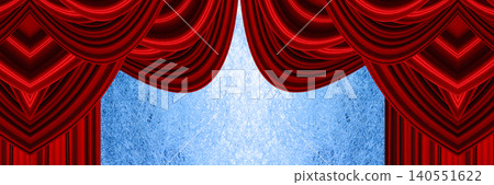 Red curtain stage Red curtain stage 140551622