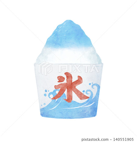 一杯藍色夏威夷風味刨冰 一杯藍色夏威夷風味刨冰 140551905