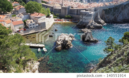 View of Dubrovnik Old Town from Lovrijenac Fortress View of Dubrovnik Old Town from Lovrijenac Fortress 140551914