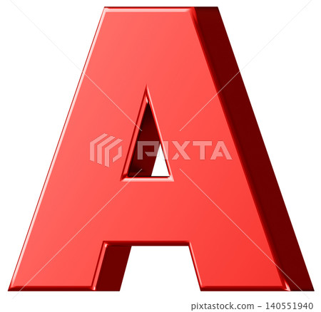 3D材質_字母A_紅色 140551940