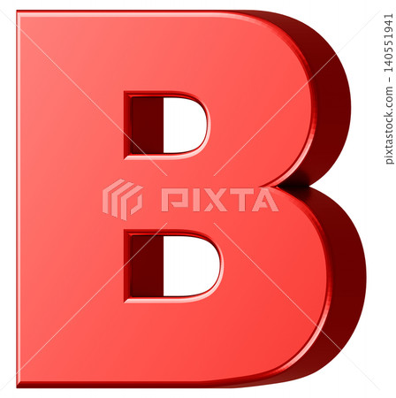 3D材質_字母_B_紅色 3D材質_字母_B_紅色 140551941