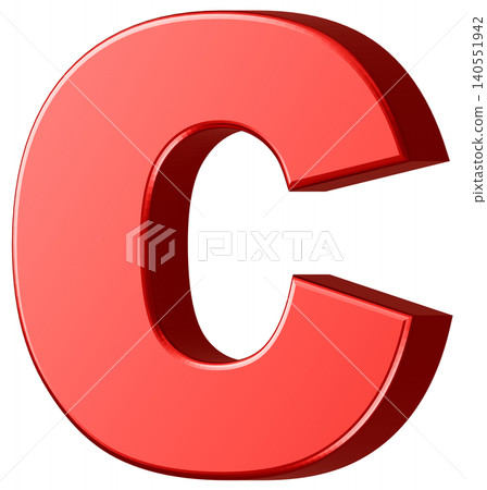 3D材質_字母C_紅色 140551942