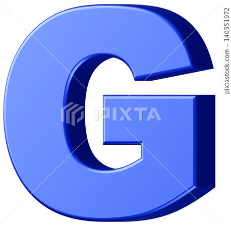 3D Material_Alphabet_G_Blue 3D Material_Alphabet_G_Blue 140551972
