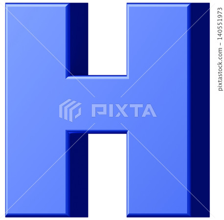 3D材質_字母_H_藍色 3D材質_字母_H_藍色 140551973