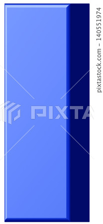 3D Material_Alphabet_I_Blue 140551974
