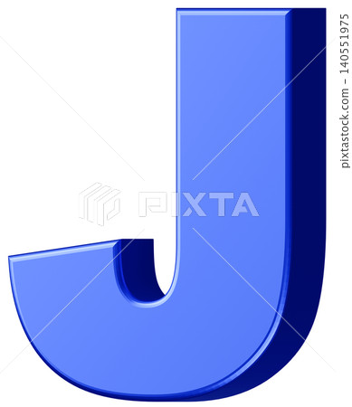 3D材質_字母_J_藍色 140551975