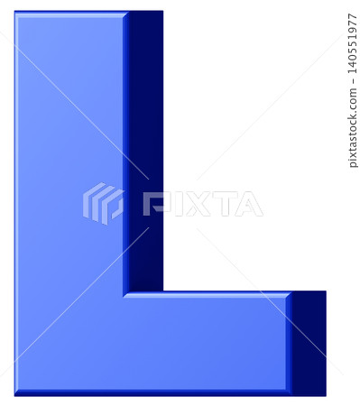 3D材質_字母_L_藍色 3D材質_字母_L_藍色 140551977