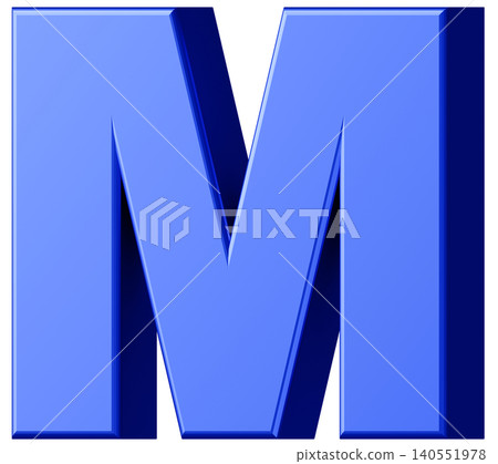 3D材質_字母M_藍色 3D材質_字母M_藍色 140551978