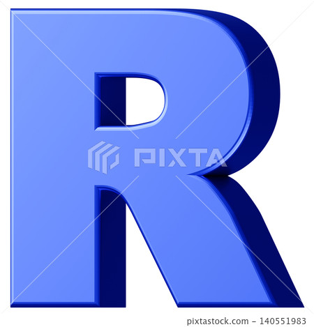 3D Material_Alphabet_R_Blue 3D Material_Alphabet_R_Blue 140551983